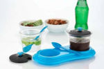 Picture of 2 Pcs Multipurpose Storage, Pickle Container And Mukhwas Tray Set With Spoons (Assorted Color)