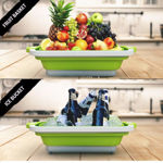Picture of Foldable Silicone Colander Fruit Vegetable Washing And Strainer Basket (Set Of 2)