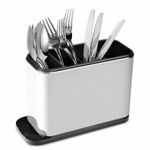 Picture of Surface Stainless Steel Silver Cutlery Drainer Cum Organizer for Table Spoon, Tea Spoon, Knife, Butter Knife in Kitchen for Home, Restaurant, Office