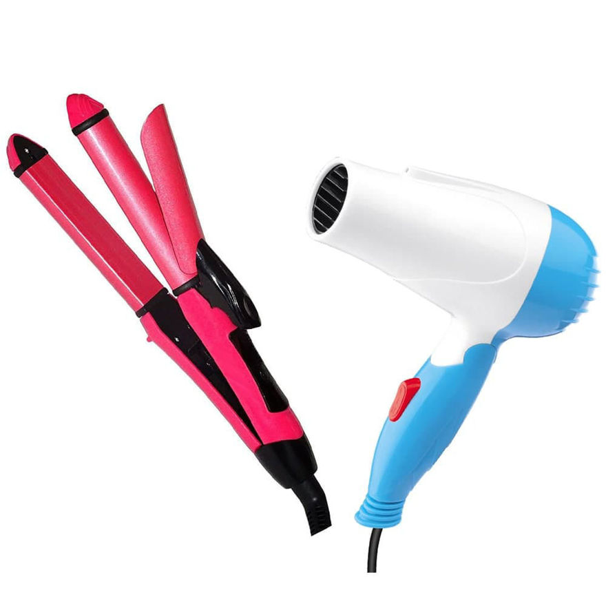 Picture of Hair Dryer And 2 In 1 Hair Straightener Curler Combos