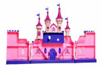 Big size castle doll house with light and musical accessories- Multi color