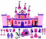 Big size castle doll house with light and musical accessories- Multi color