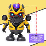 Bump and Go Musical Dancing Hero Robot Toy with 3D Lights & Sound Battery Operated Toy for Kids Baby Electric Toys