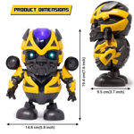 Bump and Go Musical Dancing Hero Robot Toy with 3D Lights & Sound Battery Operated Toy for Kids Baby Electric Toys