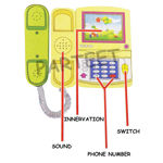 Cartoon Phone Telephone Music Toy Kids Battery Operated