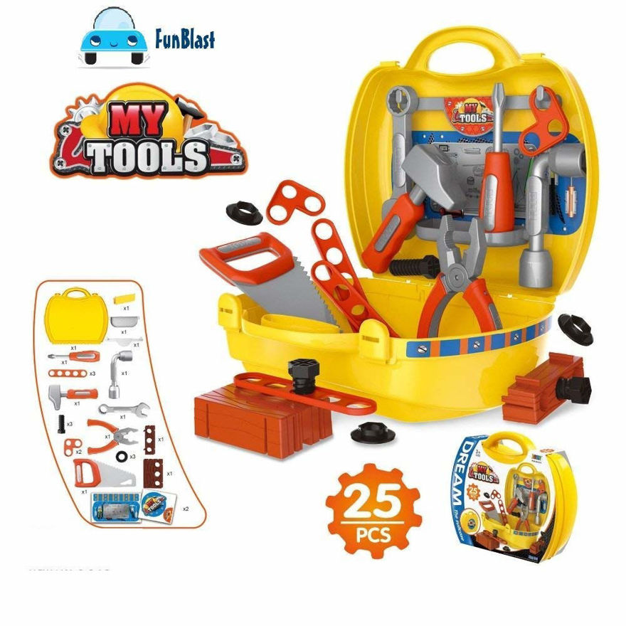 Construction Tools Kit Toys for Kids (Multicolour) - Set of 25 Pieces