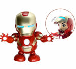 Dancing Iron Man Dance Hero Toys Dancing Robot with Light Music Dancing Action Figure w/ Openable Iron Man Mask , Lights & Music Interactive Toy for Boy Girls Kids Children Gift (Iron Man)