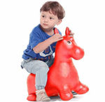 Jumping and Riding Horse Bouncing Horse Hopper Animal Toy for Kids with Double Quick Hand Air Pump