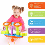 Kids Drum Set, Drum Set for Kids Electric Toys Toddler Musical Instruments Playset Flash Light Toy with Adjustable Microphone, Toys for Boys and Girls