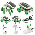 Original (robot kits) 6 in 1 solar power learning educational kit toy boat fan car robot for kids (Multi color)