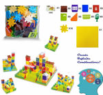 Sweet home large building blocks with 64 pieces 1 base plate and 1 manual - construction and building block toy for kids- Multi color
