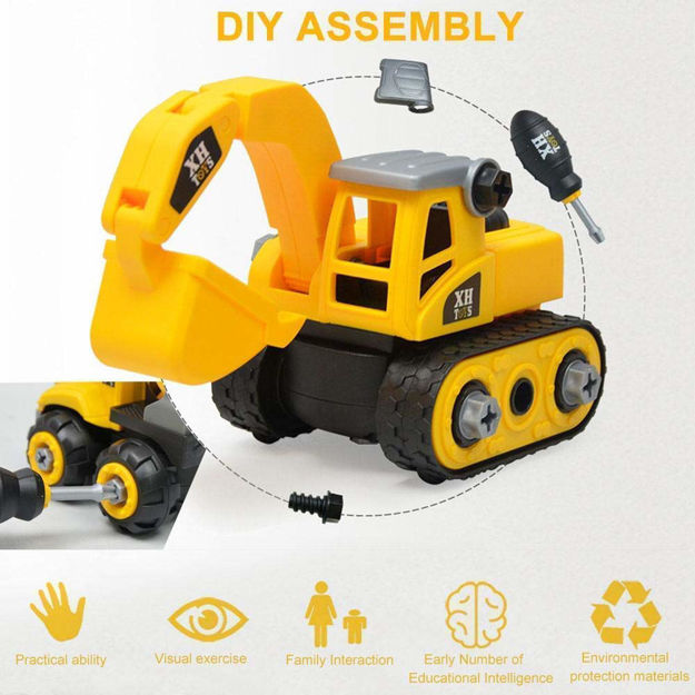 Unbreakable JCB & Bulldozer Construction Engineering Toy Vehicle