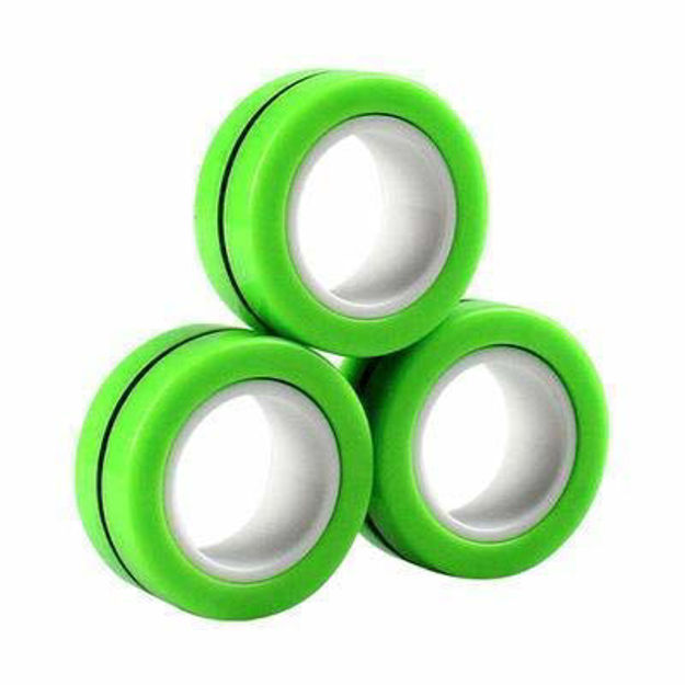 3 Pcs Magnetic Ring Toy for Kids, Anti Stress Finger Magnetic Rings, Magical Finger Spinning Magnetic Toy