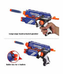 Blaze storm soft bullet gun shooting gun toys with 5 foam bullets & 5 suction dart bullets (blaze storm 10 pis) (10 bullet gun)- Multi colour