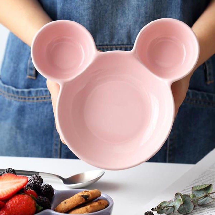 Picture of Mickey Shaped Kids/Snack Serving Sectioned Plate