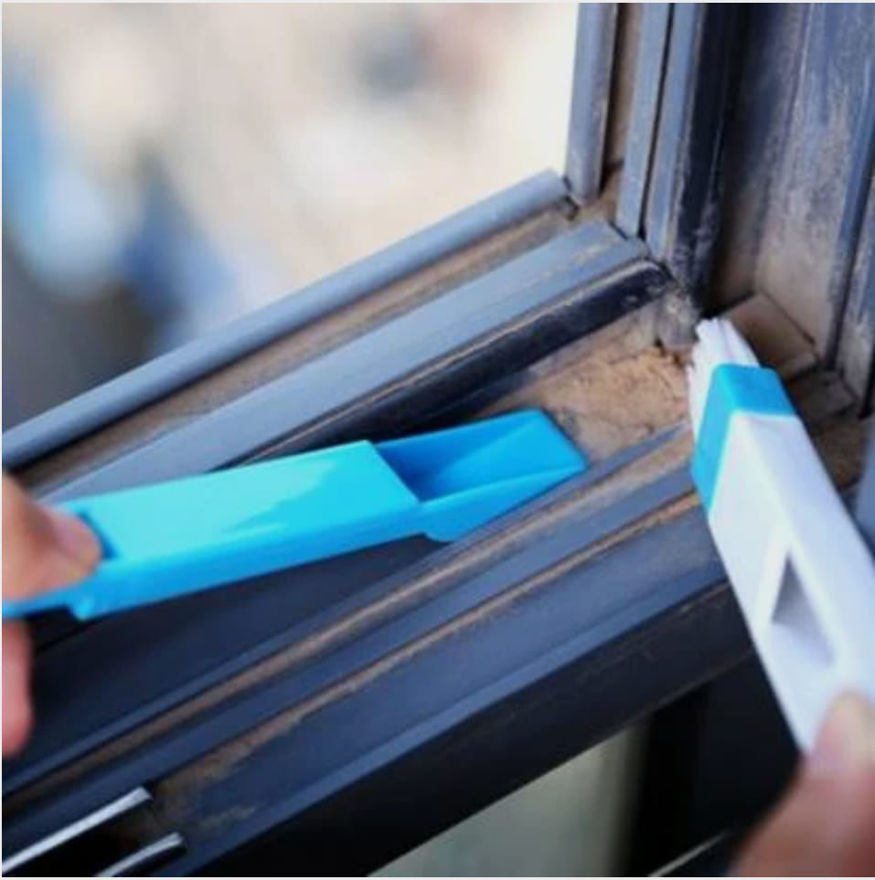 Picture of Window Frame Dust Cleaning Brush Plastic Keyboard Corners Brush With Mini Dustpan