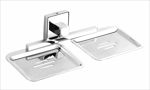 Picture of 304 Stainless Steel Chrome Finish Double Soap Dish Soap Case Soap Holder Double Soap Stands Bathroom Accessories Anti Rust Mr
