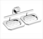 Picture of 304 Stainless Steel Chrome Finish Double Soap Dish Soap Case Soap Holder Double Soap Stands Bathroom Accessories Anti Rust Ig