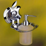 Picture of 304 Stainless steel Stand Glass Bottle Liquid Soap Dispenser LX