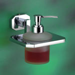 Picture of 304 Stainless Steel Stand Glass Bottle Liquid Soap Dispenser Ig