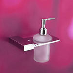 Picture of 304 Stainless Steel Stand Glass Bottle Liquid Soap Dispenser Nx