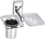 Picture of Stainless steel with  toothbrush holder with soap dish toothpaste holder with soap case tumbler holder with soap case