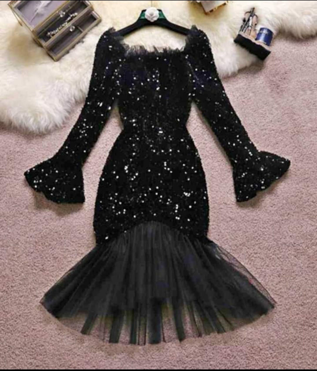 Buy SIRIL Women's Western Chiffon Dresses | One Piece Dress | Black Western  Dress for Women with Belt (539TK7771-XS_Black) at Amazon.in