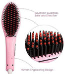 Picture of Hair Straightener Ceramic Hair Straightening Brush With Lcd Screen , Temperature Control Display Comb Hair Electric Straightener For Woman, Girls, Man, Simply, Machine, Brush