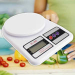 Picture of Digital Electronic Ultimate 10 Kg Kitchen Weighing Machine Scale With Backlit Lcd For Shop, Cake, Kids Food, Spices, Vegetable, Liquids, Chicken, Fruits (White)