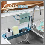 Picture of Telescopic Sink Holder, Adjustable Drainer Sink Tray Sponge Soap Holder