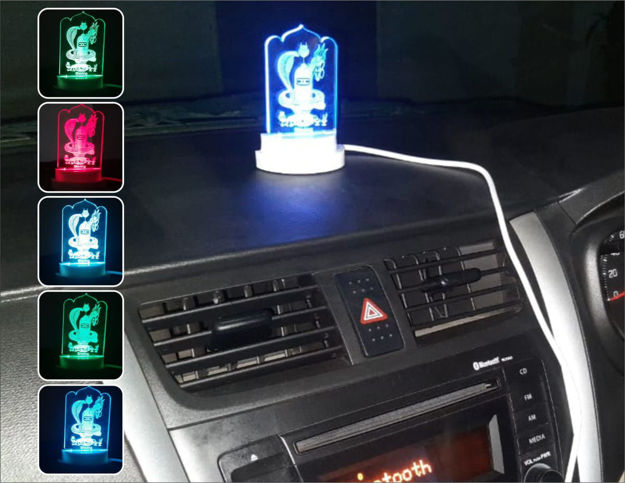 Picture of 3d Acrylic Shivling Car Night Lamp