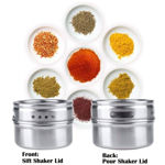 Picture of Set Of 9 Pc stainless Steel Magnetic Spice Jar