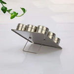 Picture of Set Of 9 Pc stainless Steel Magnetic Spice Jar
