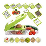 Picture of 12 In 1 Multipurpose Vegetable And Fruit Chopper Cutter For Home Kitchen, Fruit Grater Slicer Dicer, Chipper, Peeler, Hand Chipser