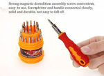 Picture of Jackly 6036 Mini Screwdriver set of 31 in 1 Repairing Interchangeable Precise Screwdriver Tool Set Kit with Magnetic Holder for Home and Laptop (Multicolour)