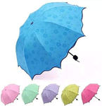 Picture of Fancy With Heavy Desighning Magic Blowsum Umbrella With 3 Folding For Men & Women & Fully Raining Protection Pack Of 1 : Multi Color