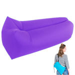 Picture of Knit&Fit Camping Lounger Sofa Inflatable Sleeping Bag Beach Hangout Lazy Air Bed