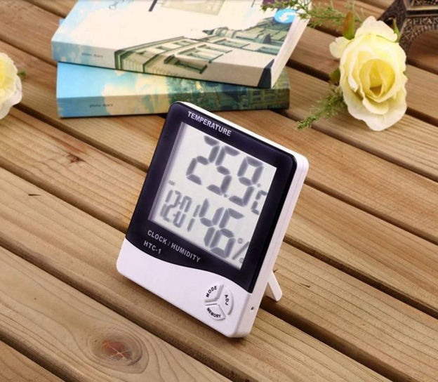 Picture of Humidity Time Display Meter With Alarm Clock, Wall Mount Or Table Top