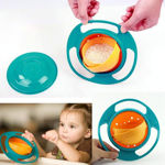Picture of Kids Feeding Bowl Universal 360 Rotate Magic Funny Toys Baby Gyro Feeding Toy Bowl Dishes Kids Boy Girl Spill Proof Bowl, Multicolored