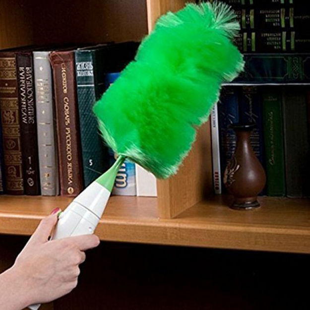 Picture of Hand-Held, Sward Go Dust Electric Feather Spin Motorised Cleaning Brush Set Home Duster Feather Dust Cleaner Brush for Home, Office, Car