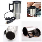 Picture of Stainless Steel Travel Outdoor Heated Warm Car Plug Electric Mug Kettle