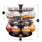 Picture of 360 Degree Revolving Multipurpose Plastic Spice Rack-Condiment Set Rack, Double Layer Spice Rack