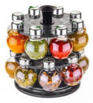 Picture of 360 Degree Revolving Multipurpose Plastic Spice Rack-Condiment Set Rack, Double Layer Spice Rack