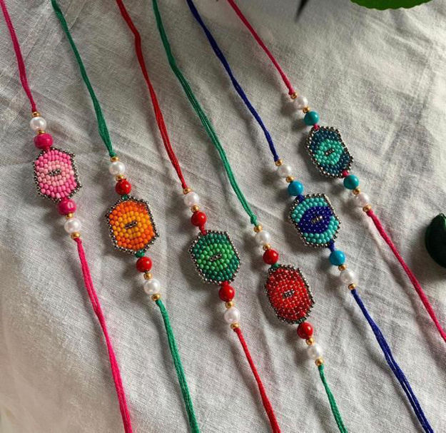 Colourful Rakhi Beads