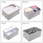 Picture of Eco-Friendly Clothes Storage Bin Foldable Storage Basket Bins Organizer, Set Of 3 (Grey)