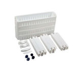 Picture of 4 Tier Slim Multipurpose Storage Rack - Space Saving Storage Organizer Shelf with Wheels - 100x54x12cm (White)