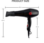 Picture of Hair Dryer For Women And Men And Hot And Cold Control Setting And Extra Nozzle 2 Speed Setting For Powerful Blow Drying 2000w (Black)