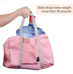 Picture of Travel Foldable Nylon Duffle Tote Bag Portable Waterproof Handbag  Folding Sport Weekend Shopping Luggage Bag Gym Sports Bag for Women Girl 32 L