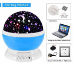 Picture of Moon And Star Master Night Lamp Rotating Projector For Baby Room Light Bedroom Lights Galaxy Projector Kids With Usb Wire Colorful Romantic Led Cosmos Sky Starry Bed Light (Multi Color)