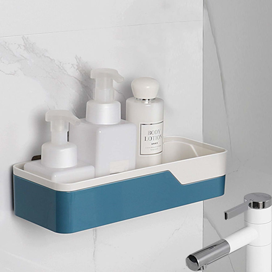 Picture of Bathroom Shelf As+abs+sebs+pc Magic Sticker Series Shower Caddy (Standard Size, Blue)